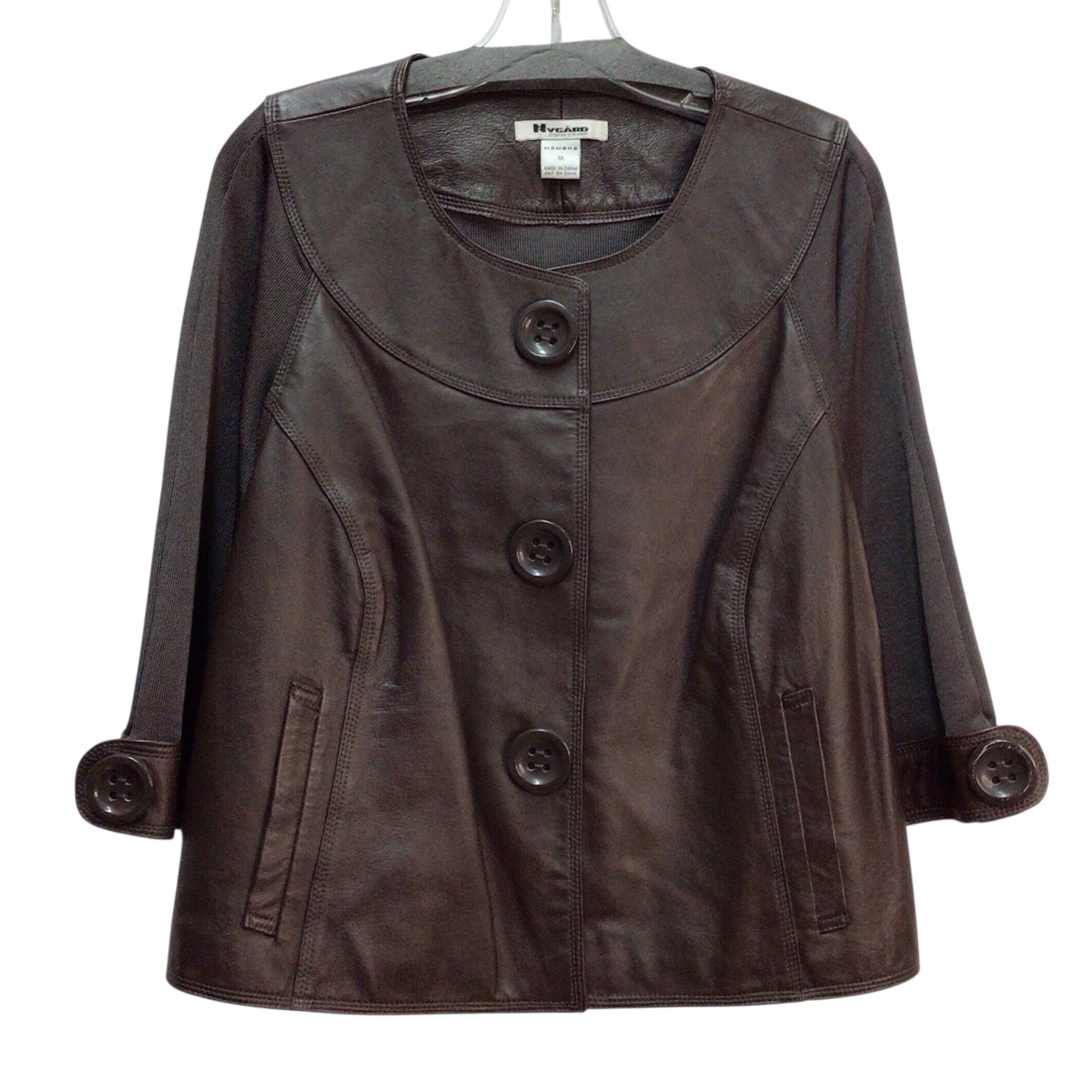 Nygard Long Sleeve 100% Leather Jacket Size 1X