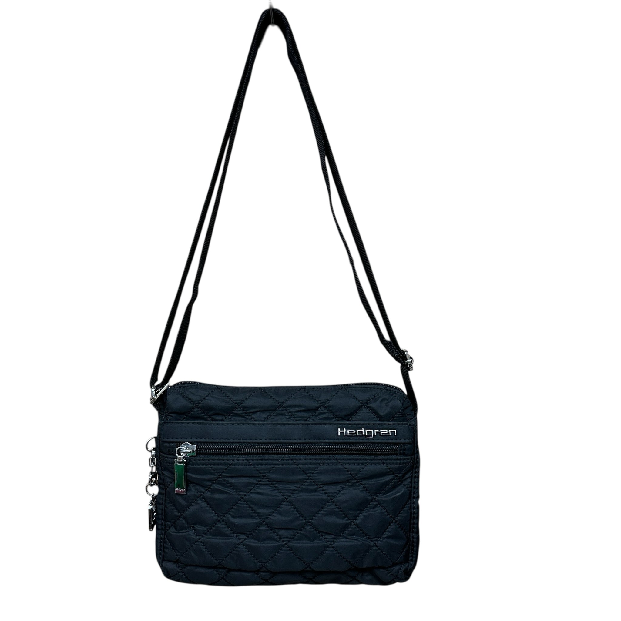 Hedgren Black Quilted Fabric Crossbody Bag