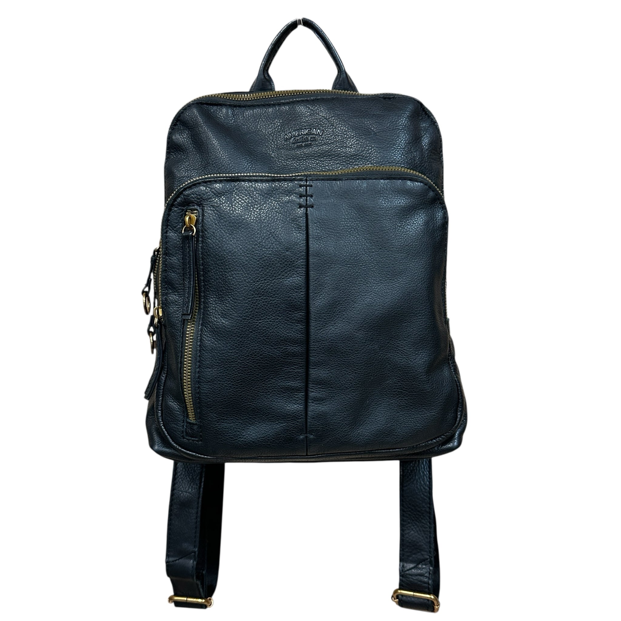 American Leather Co. Cleveland Black Leather Backpack