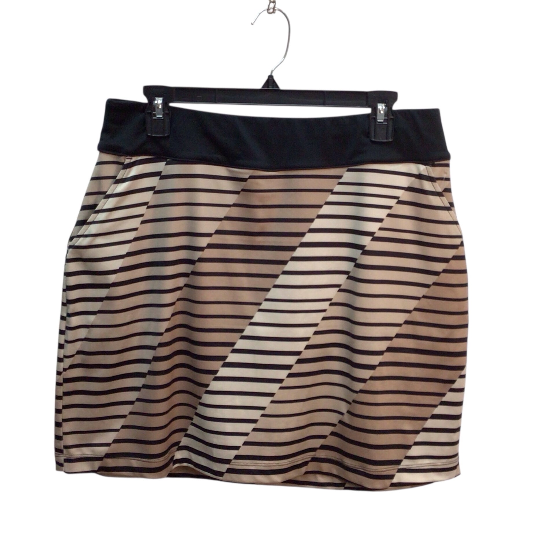 Coral Bay Tan And Brown Stripe Golf Skort Size M