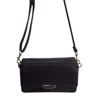Load image into Gallery viewer, Kenneth Cole Reaction Small Black Polyvinyl Crossbody Wallet Bag