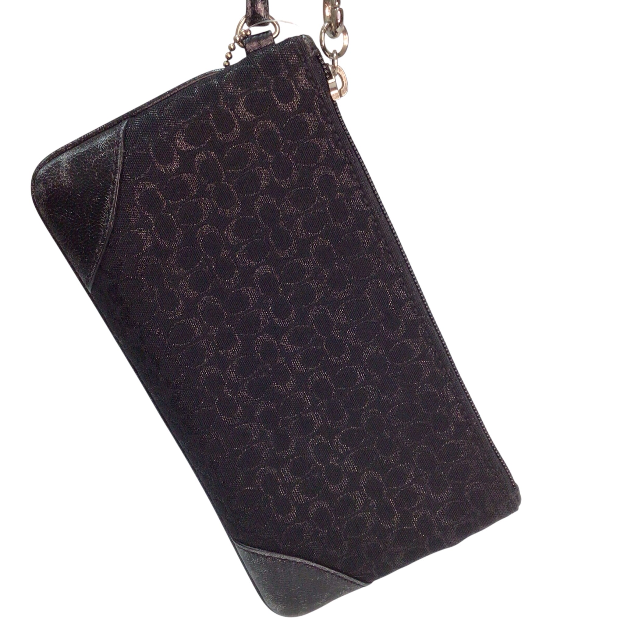 Coach Signature Wristlet Black