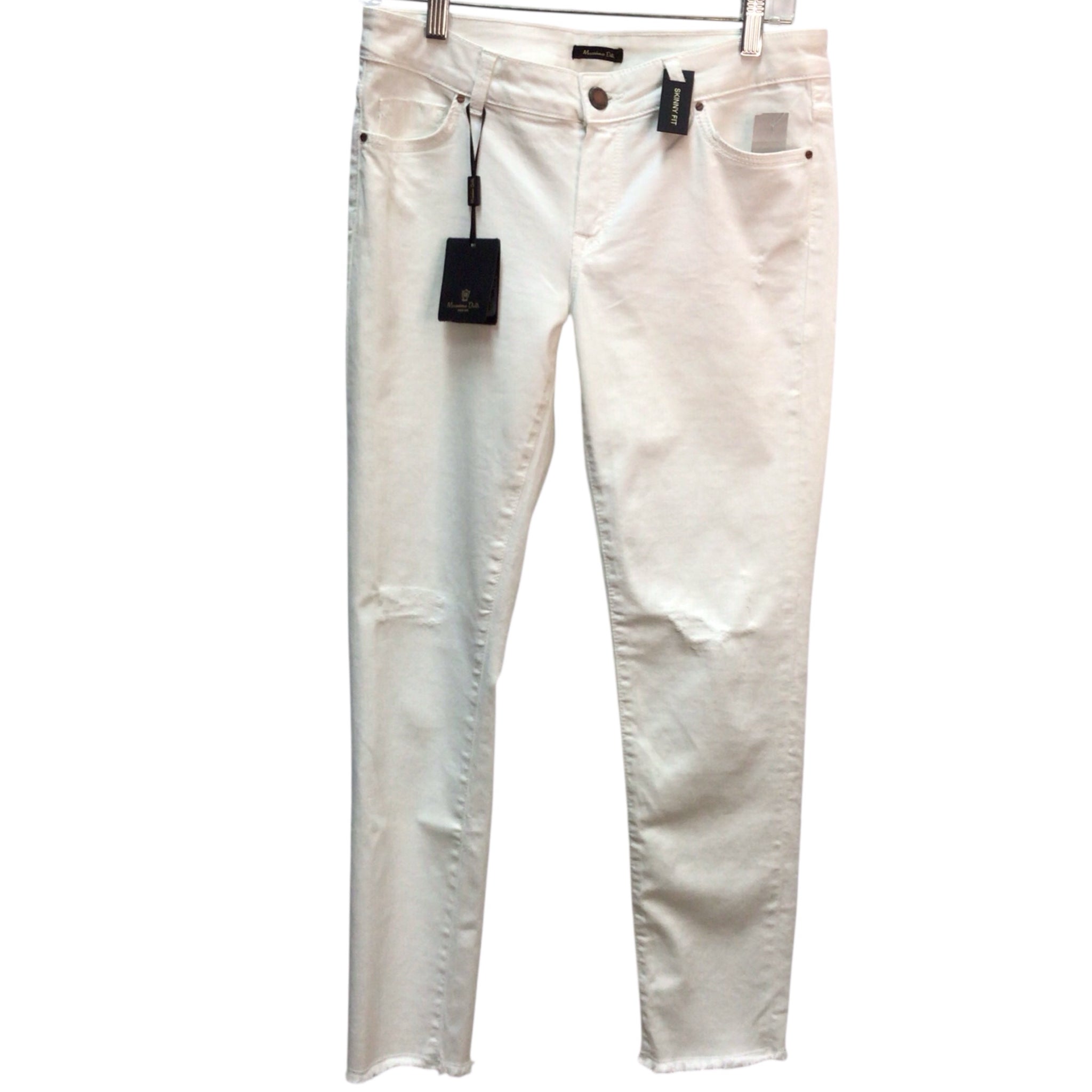 Massimo Dutti Skinny Fit White Jeans Size 8