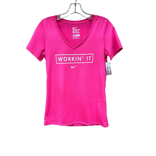 Nike Women's Tee Hot Pink - Size Small