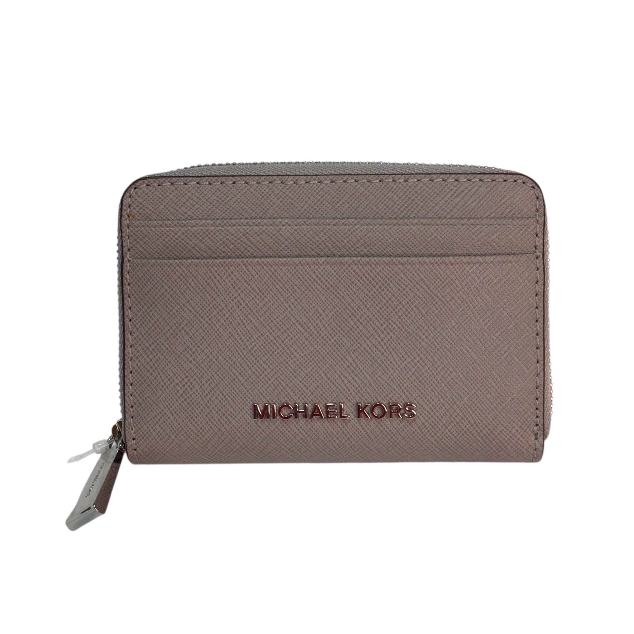 Michael Kors Gray Leather Card Holder Wallet