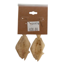 Load image into Gallery viewer, Ivory Carved Fish Earrings 3"