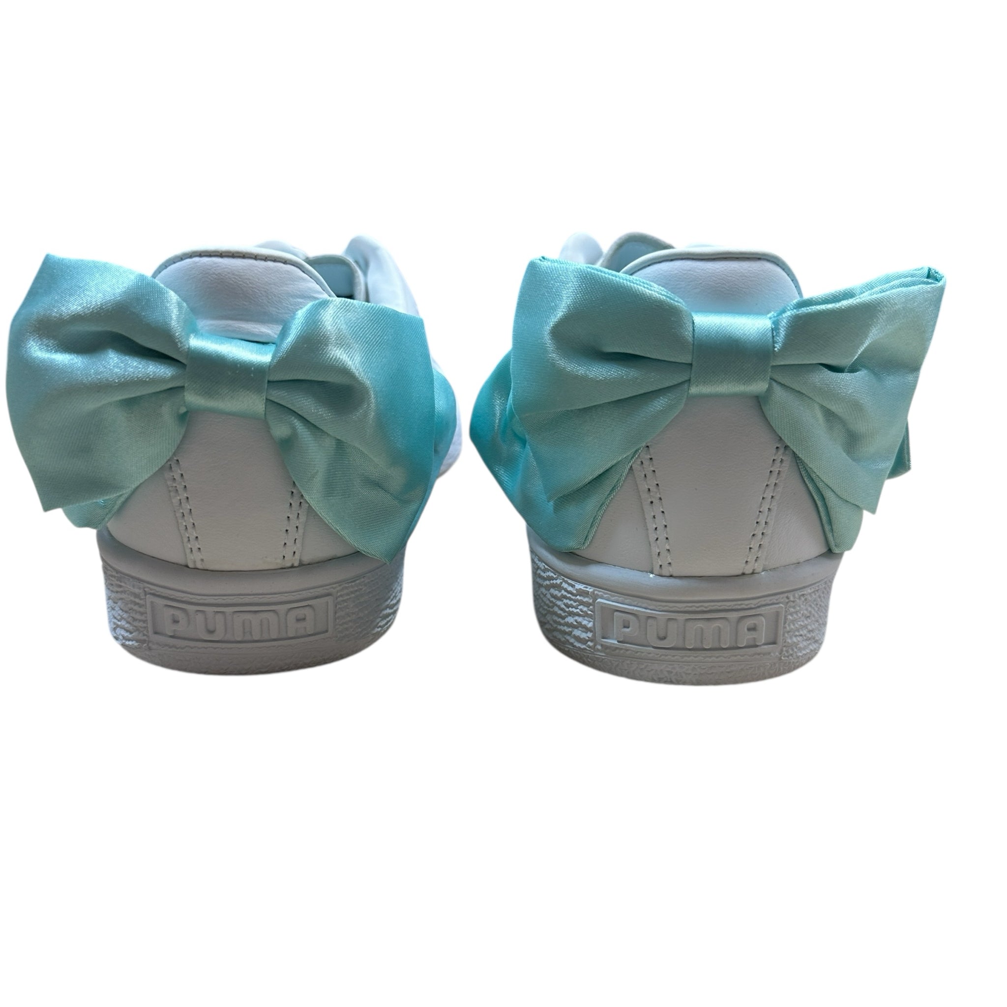 Puma Basket Bow Jr Island Paradise White Sneakers Women's Size 8.5