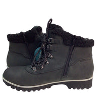 Load image into Gallery viewer, JBU Memory Foam Water Resistant Black Ankle Boots Size 7.5 NWT
