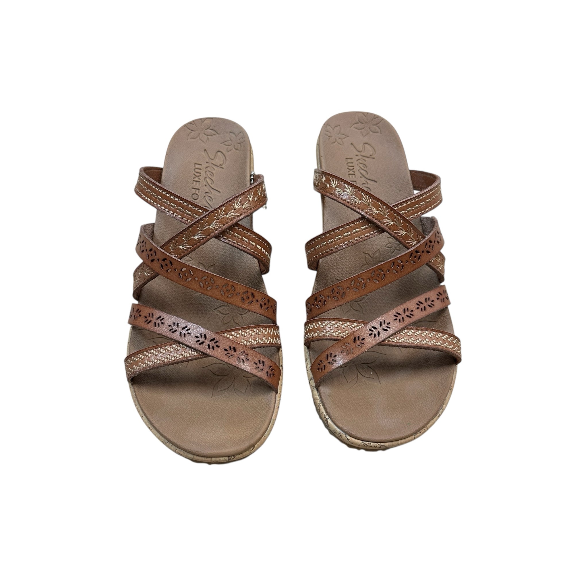 Sketchers Luxe Foam Cali Brown Sandals Size 8