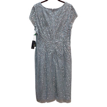 Load image into Gallery viewer, Adrianna Papell Short Sleeve Blue  Dress Size 14 NWT