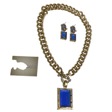 Load image into Gallery viewer, Heidi Daus Hot Rocks Chain Crystal Toggle Enhancer Necklace & Earrings Set