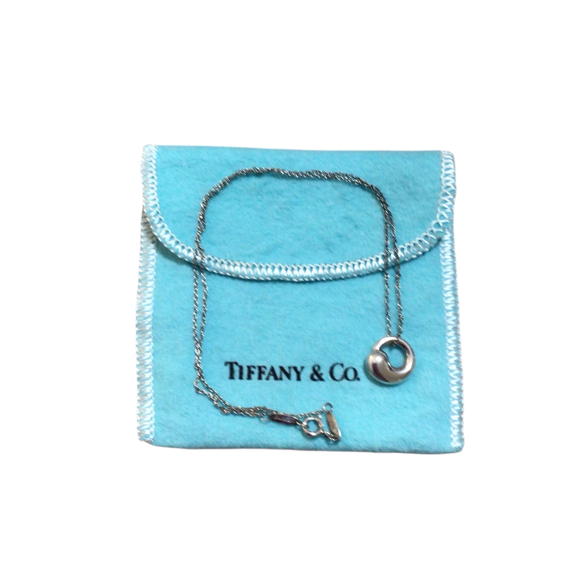 Retired Tiffany & Co Elsa Peretti Sterling Silver Eternal Circle Necklace
