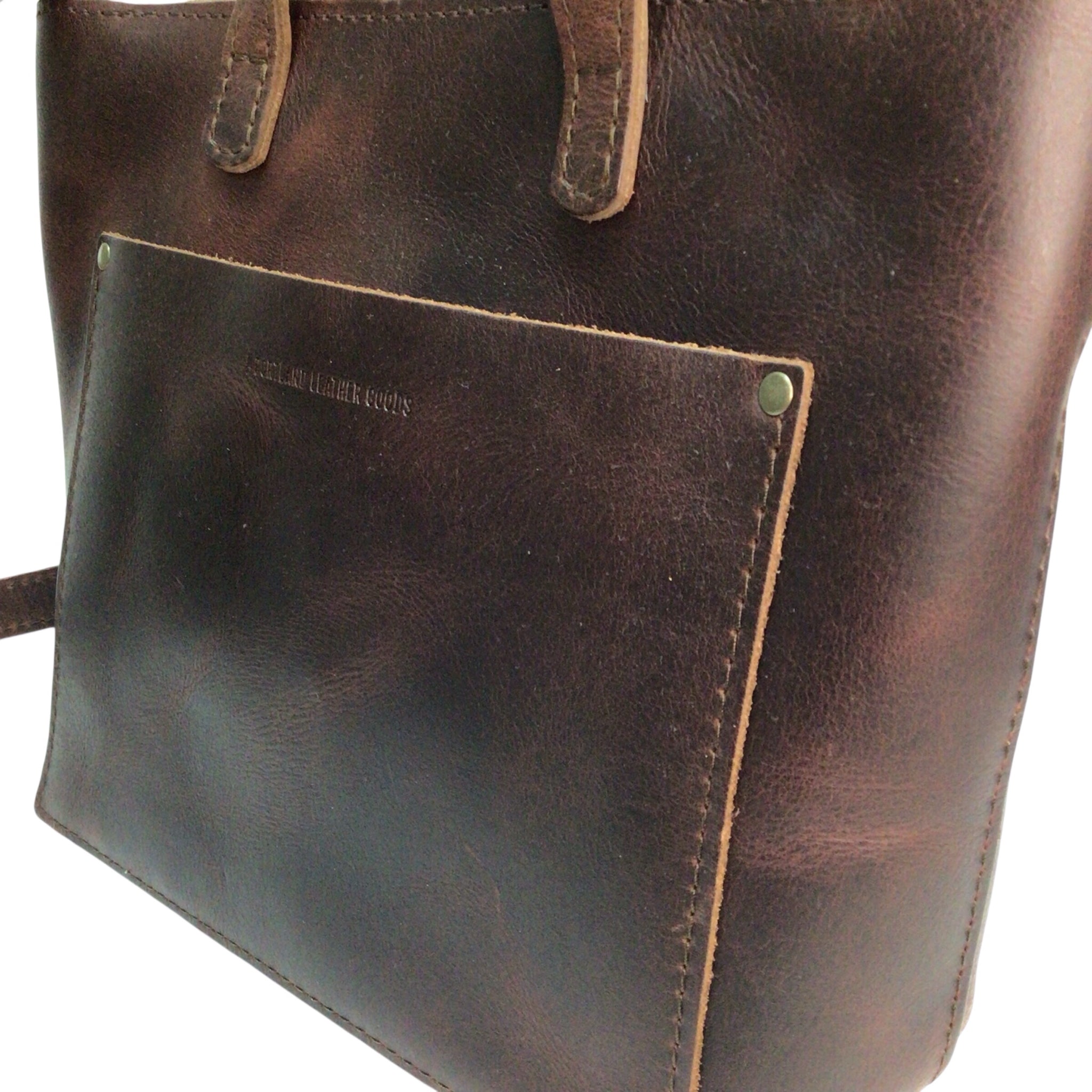 Portland Leather Brown Crossbody Satchel Handbag