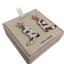 Load image into Gallery viewer, Piper K Post Cowboy Boot Earrings 2" Long
