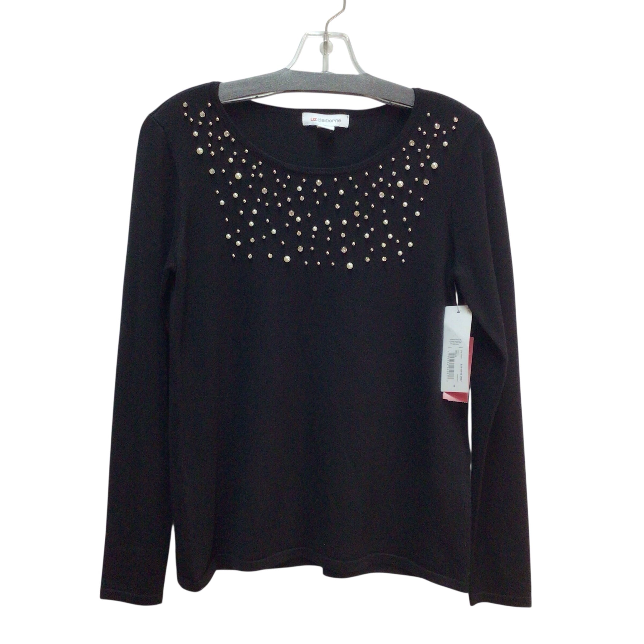 Liz Claiborne Long Sleeve Black Top Size Small NWT