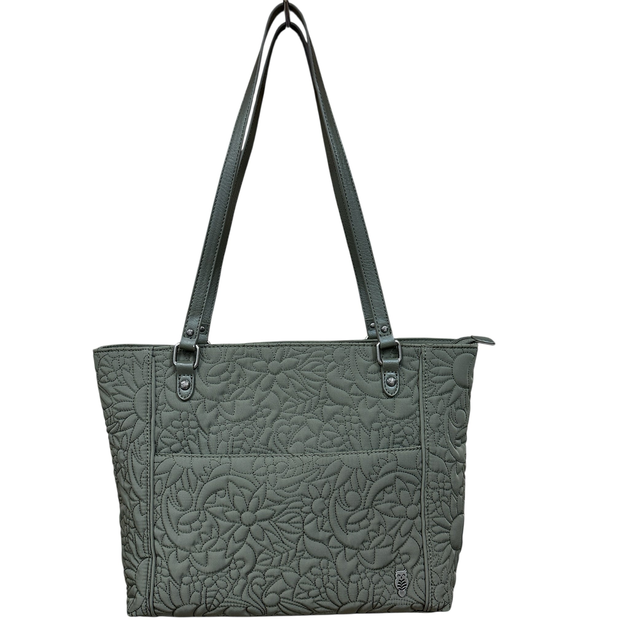 Sakroots Quilted Fabric Olive Green Metro Shoulder Bag