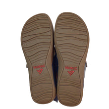 Load image into Gallery viewer, Vionic Capitola Thong Wedge Sandals Women Size 9 Navy Blue Buckle Studded