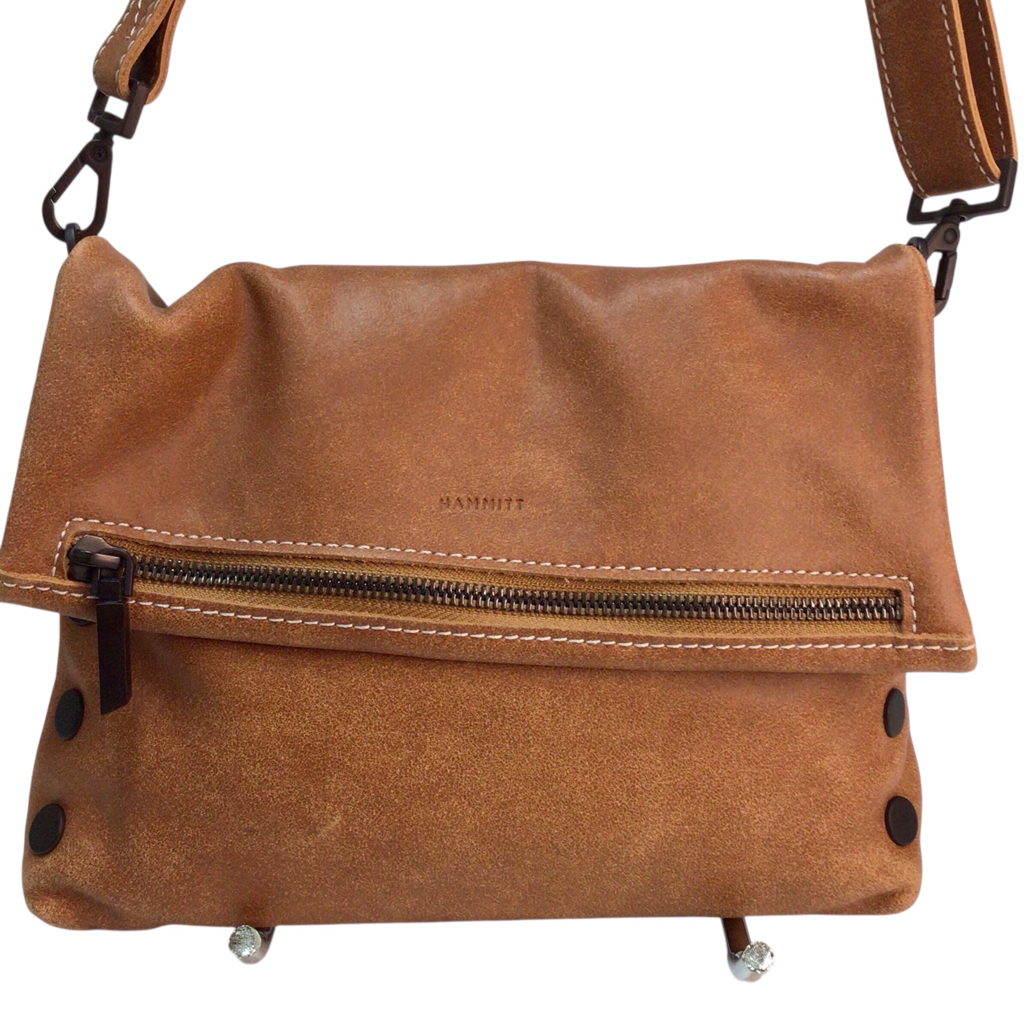 Hammitt Crossbody Clutch Leather Shoulder Bag Light Brown