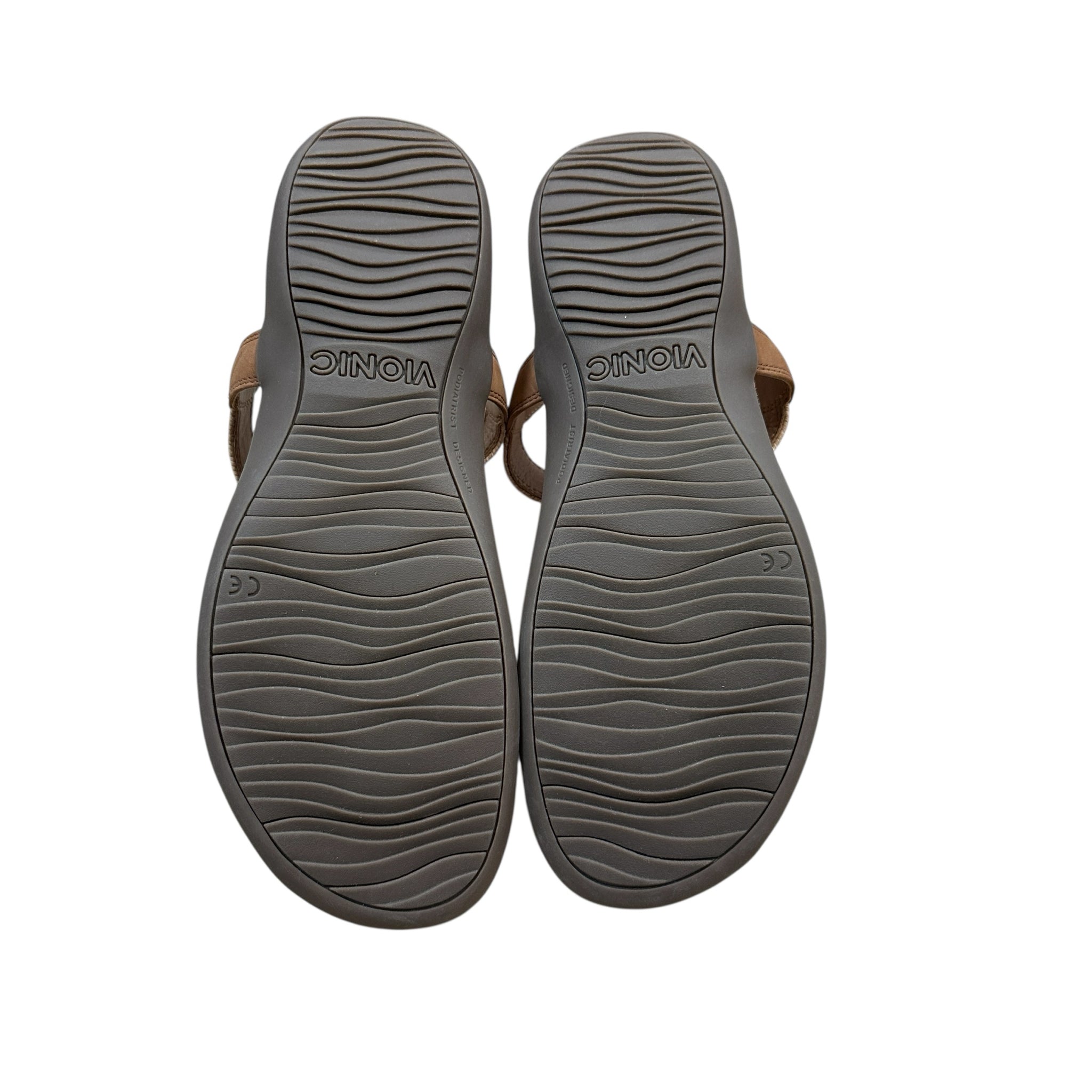 Vionic "Brea" Camel Ankle Sandals Size 10