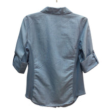 Load image into Gallery viewer, Cavalini Blue Button Down Long Sleeve Top Size L