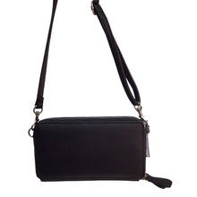 Load image into Gallery viewer, Kenneth Cole Reaction Small Black Polyvinyl Crossbody Wallet Bag