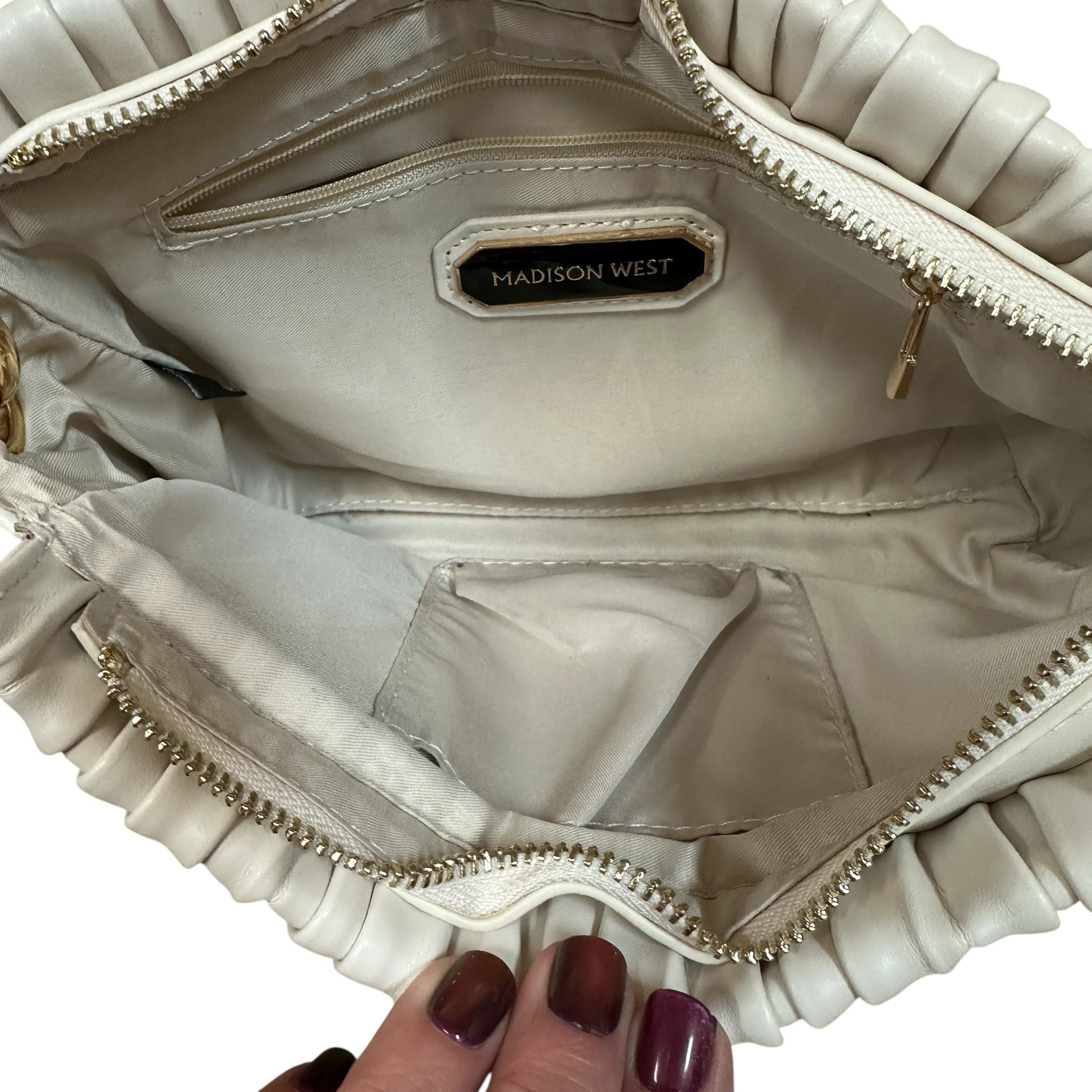 Madison West Ivory White Crossbody Bag