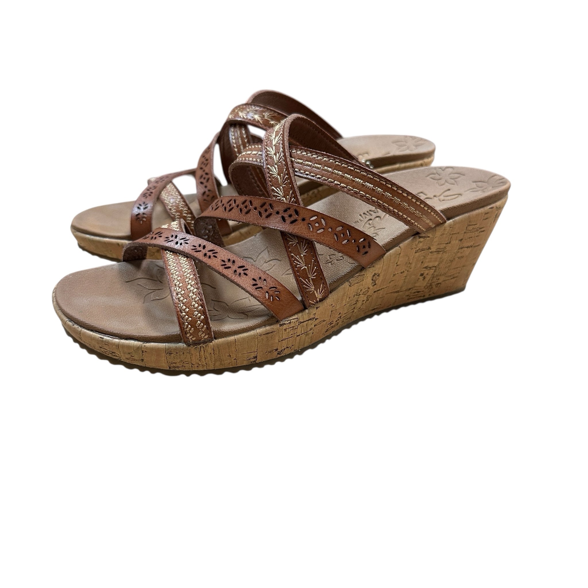 Sketchers Luxe Foam Cali Brown Sandals Size 8