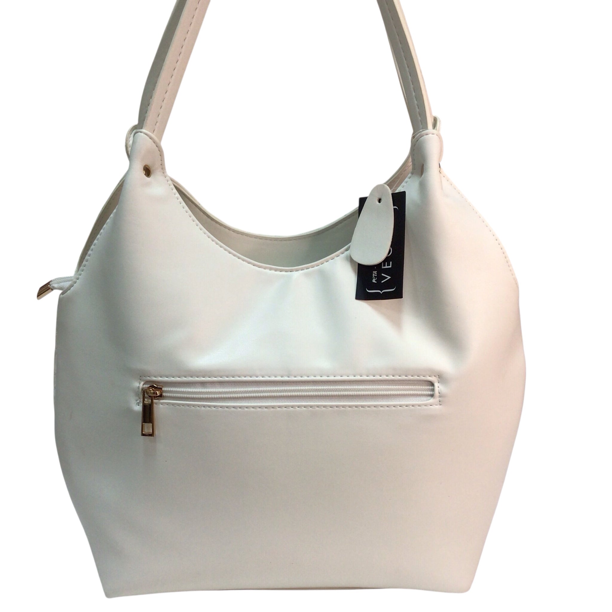 White Vegan Leather Handbag NWT
