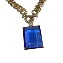 Load image into Gallery viewer, Heidi Daus Hot Rocks Chain Crystal Toggle Enhancer Necklace & Earrings Set