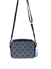 Load image into Gallery viewer, Tory Burch Monogram Jacquard Camera Crossbody bag Navy