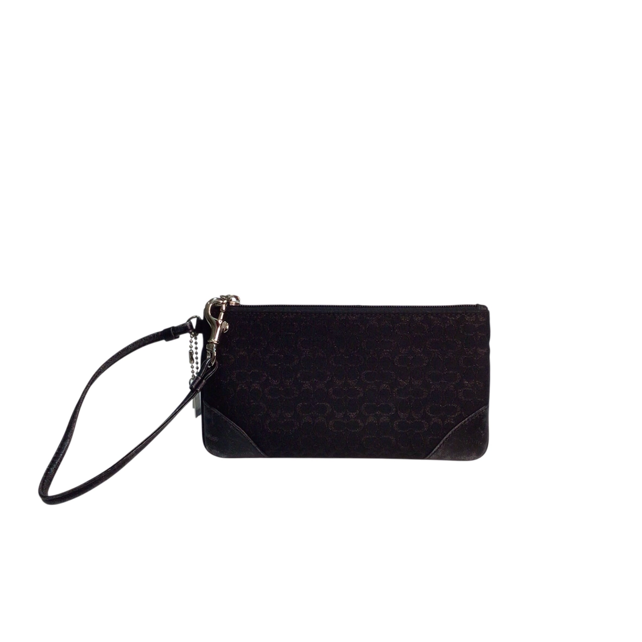 Coach Signature Wristlet Black