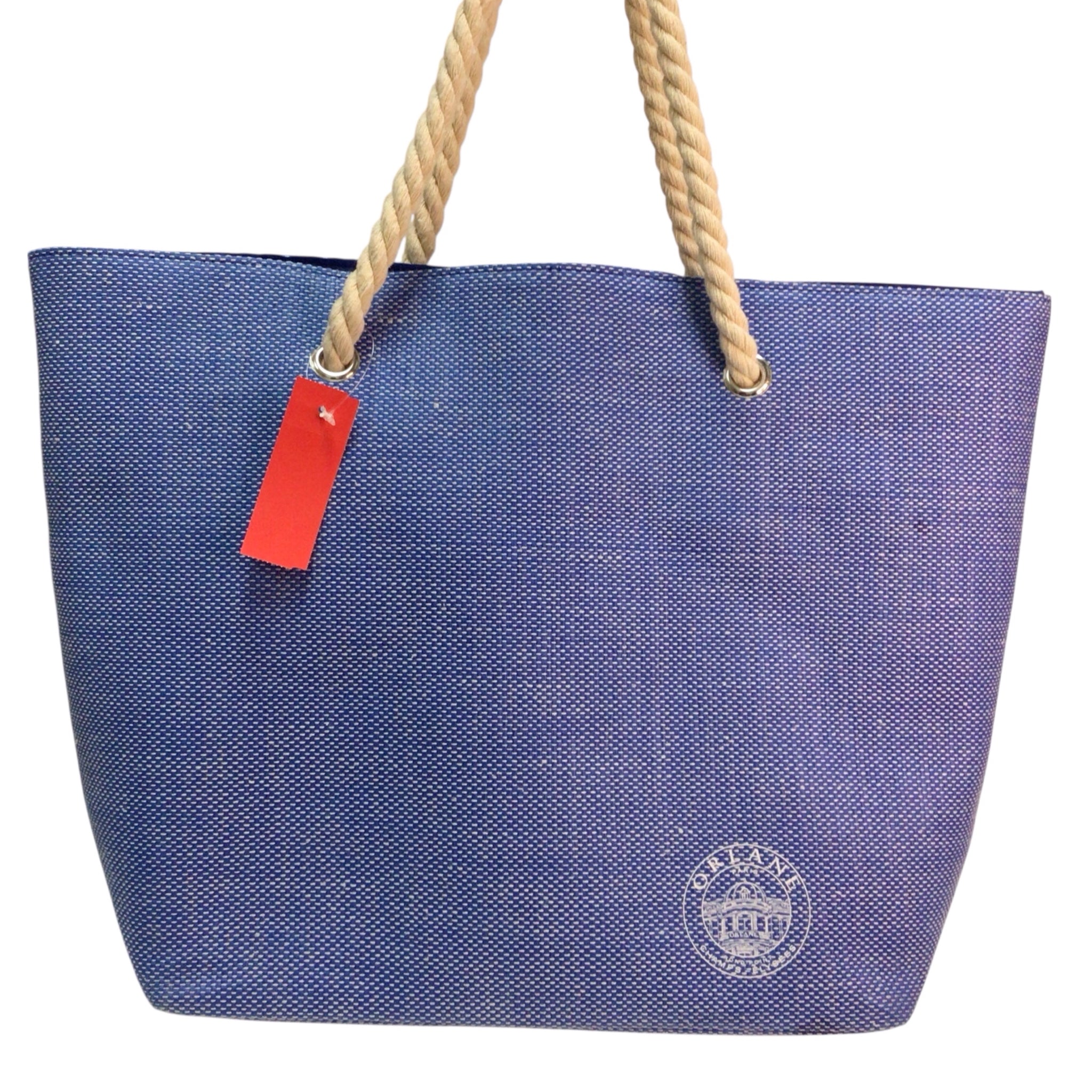Orlane Champs Elysees Blue Canvas Tote Bag