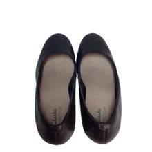 Load image into Gallery viewer, Clarks Amber Joy Black Leather Heels Size 6.5