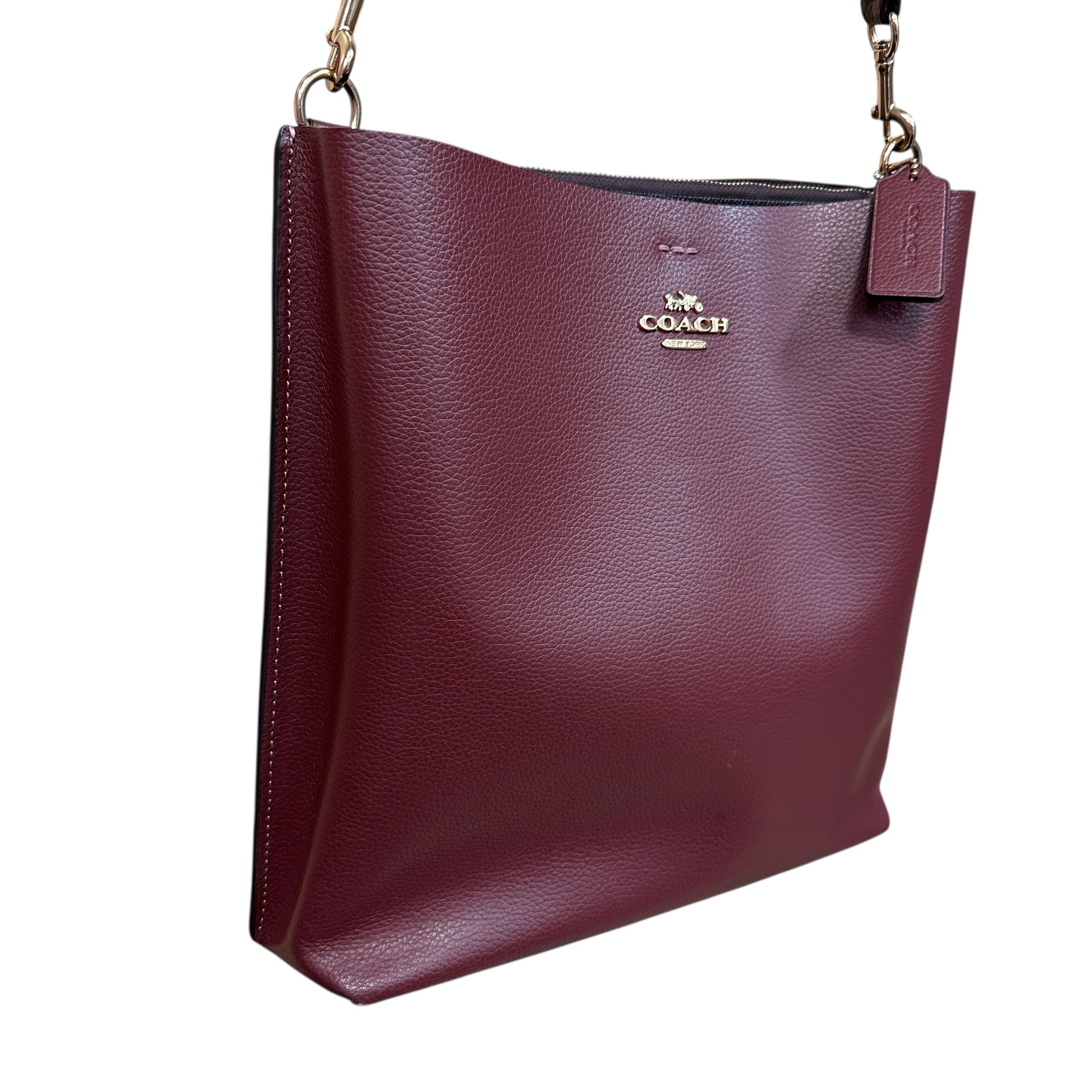 Coach CC754 Mollie Bucket Bag Wine Color Shoulder Bag