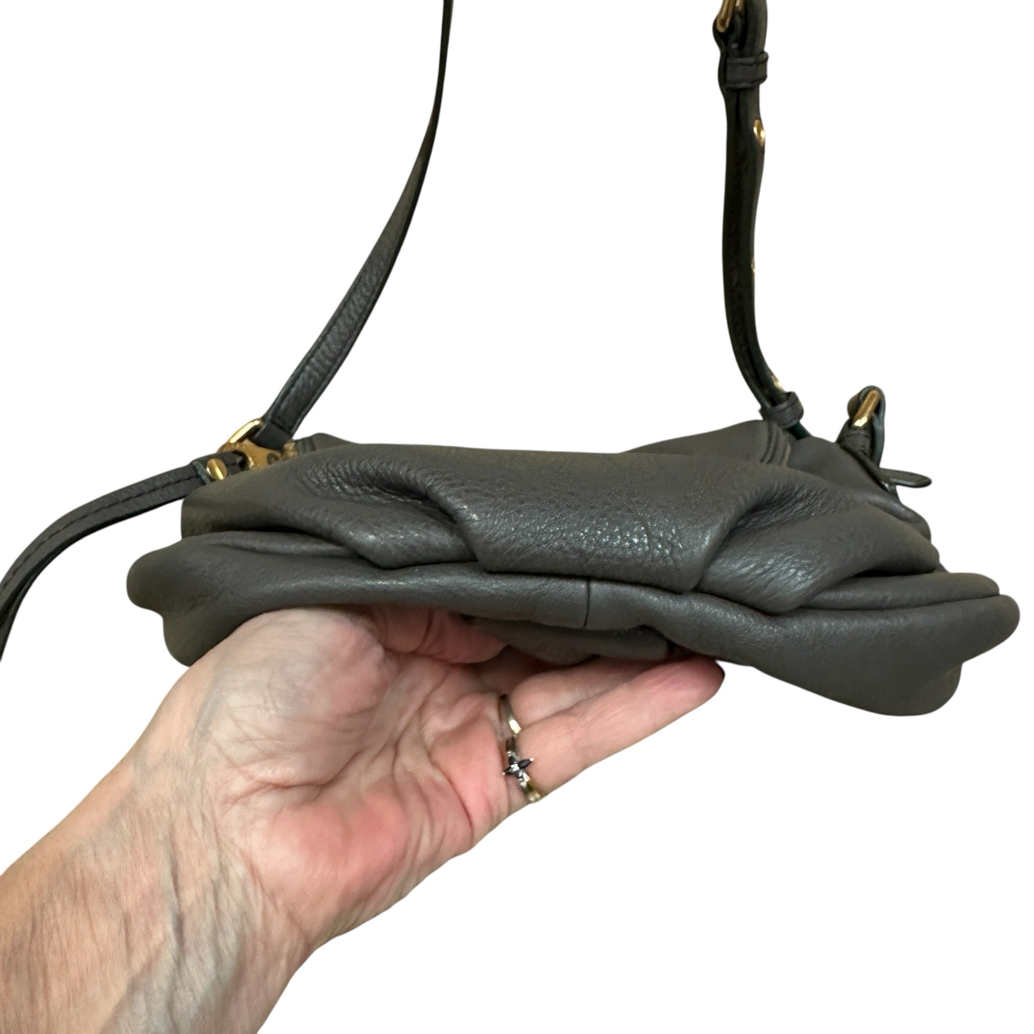 Marc Jacobs Classic Q "Natasha" Gray Leather Crossbody Bag