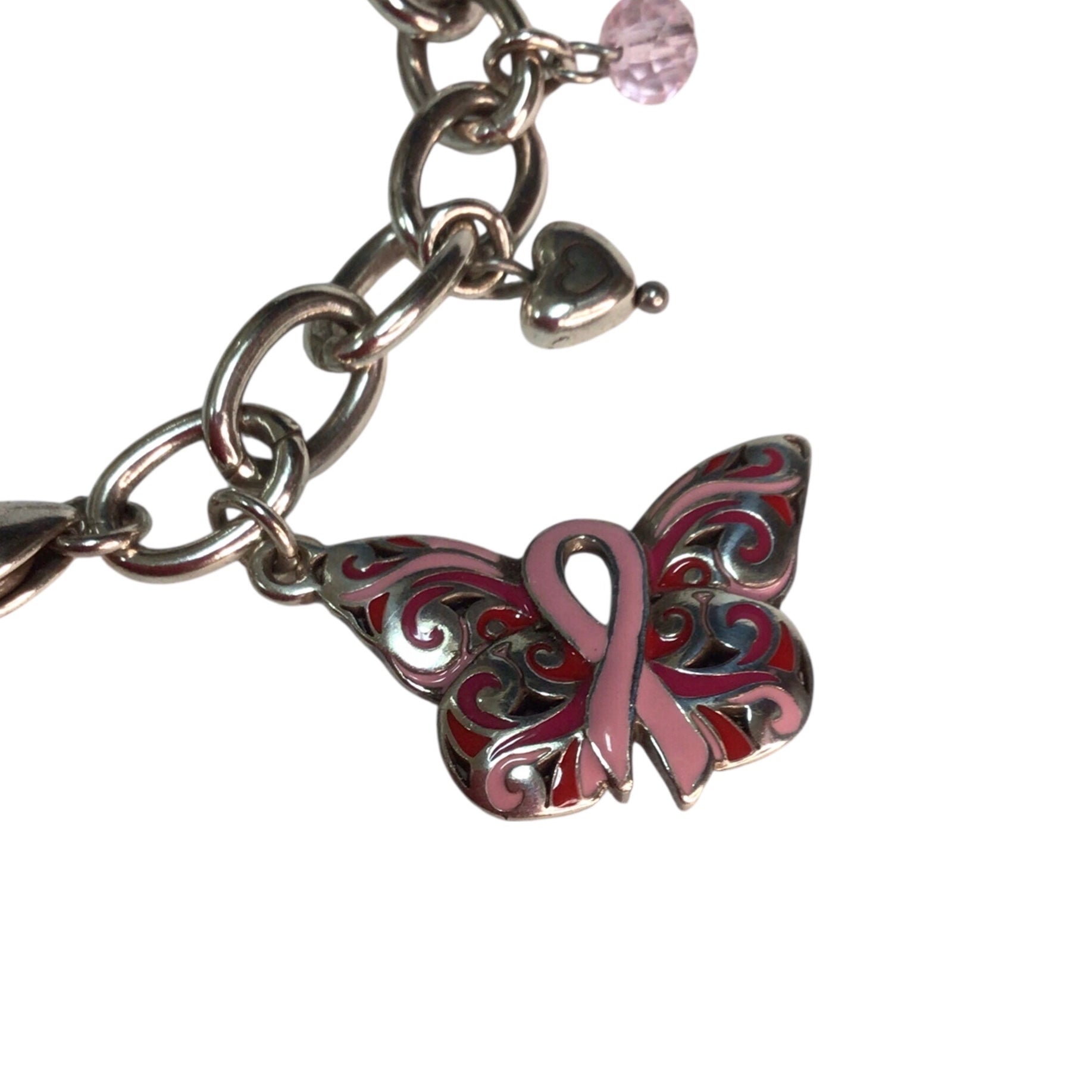 Brighton Power of Pink Breast Cancer Butterfly Bracelet NWT