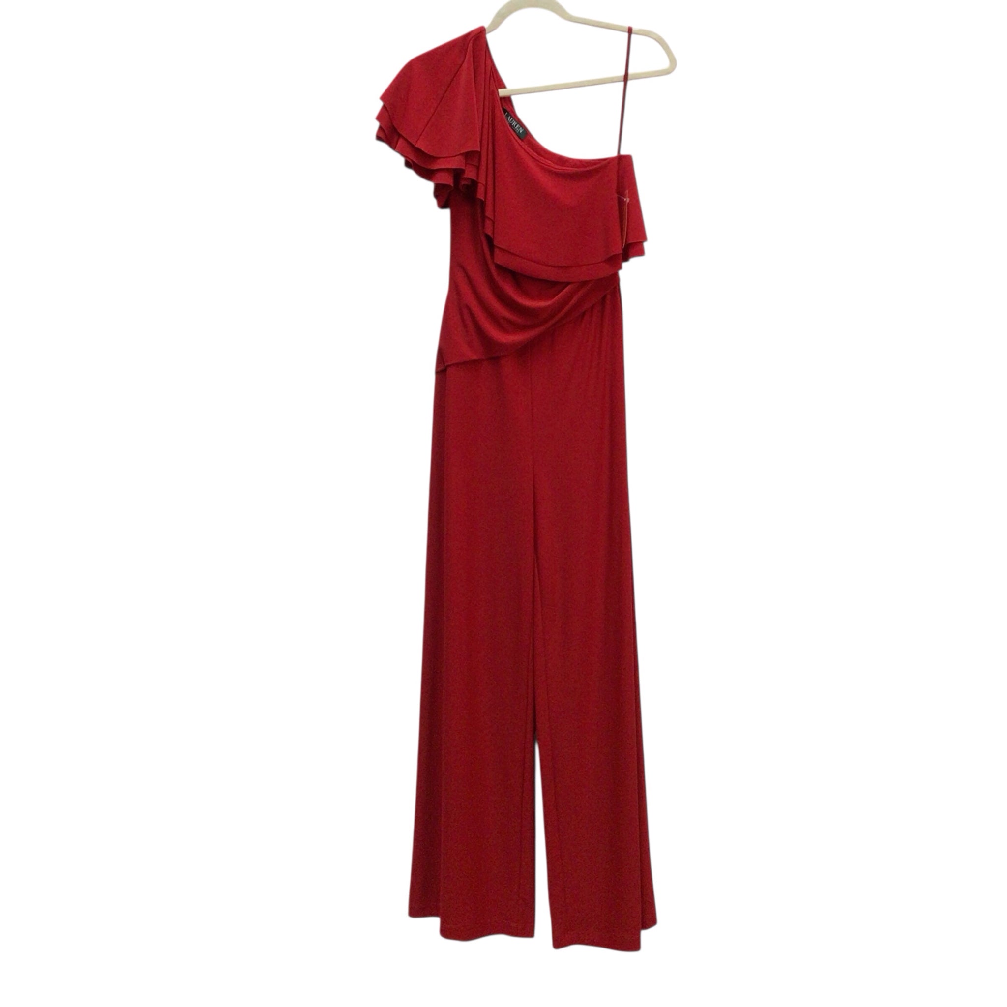 Ralph Lauren Red One-Shoulder Jumpsuit Size 4