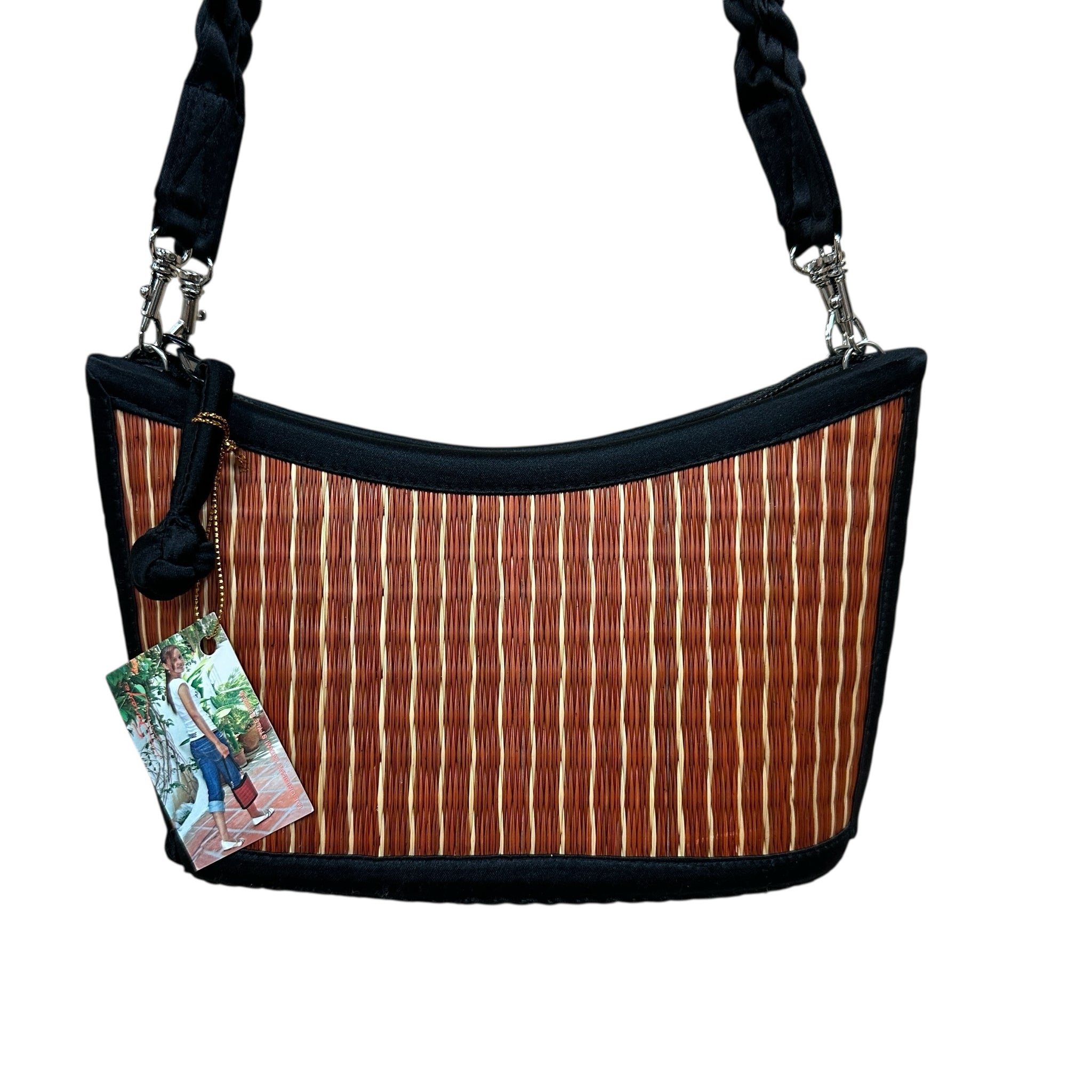 Saraye Baskets of Cambodia Kim Ang Shoulder Bag Brown NWT