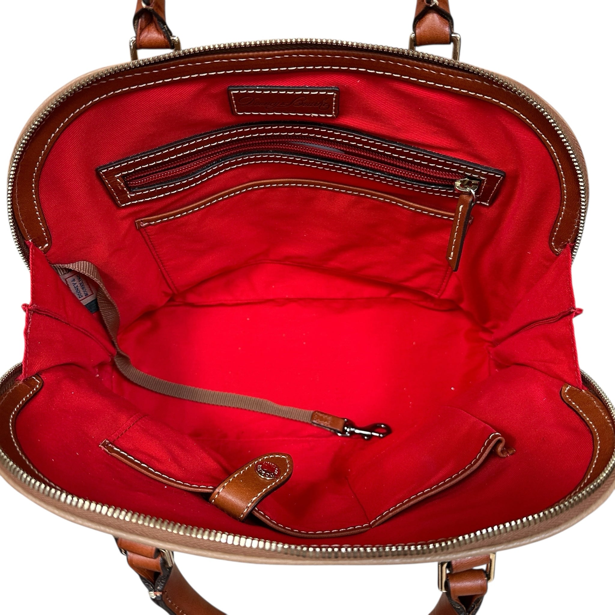 Dooney & Bourke Pebble Grain "Zip Zip" Satchel Crossbody Bag