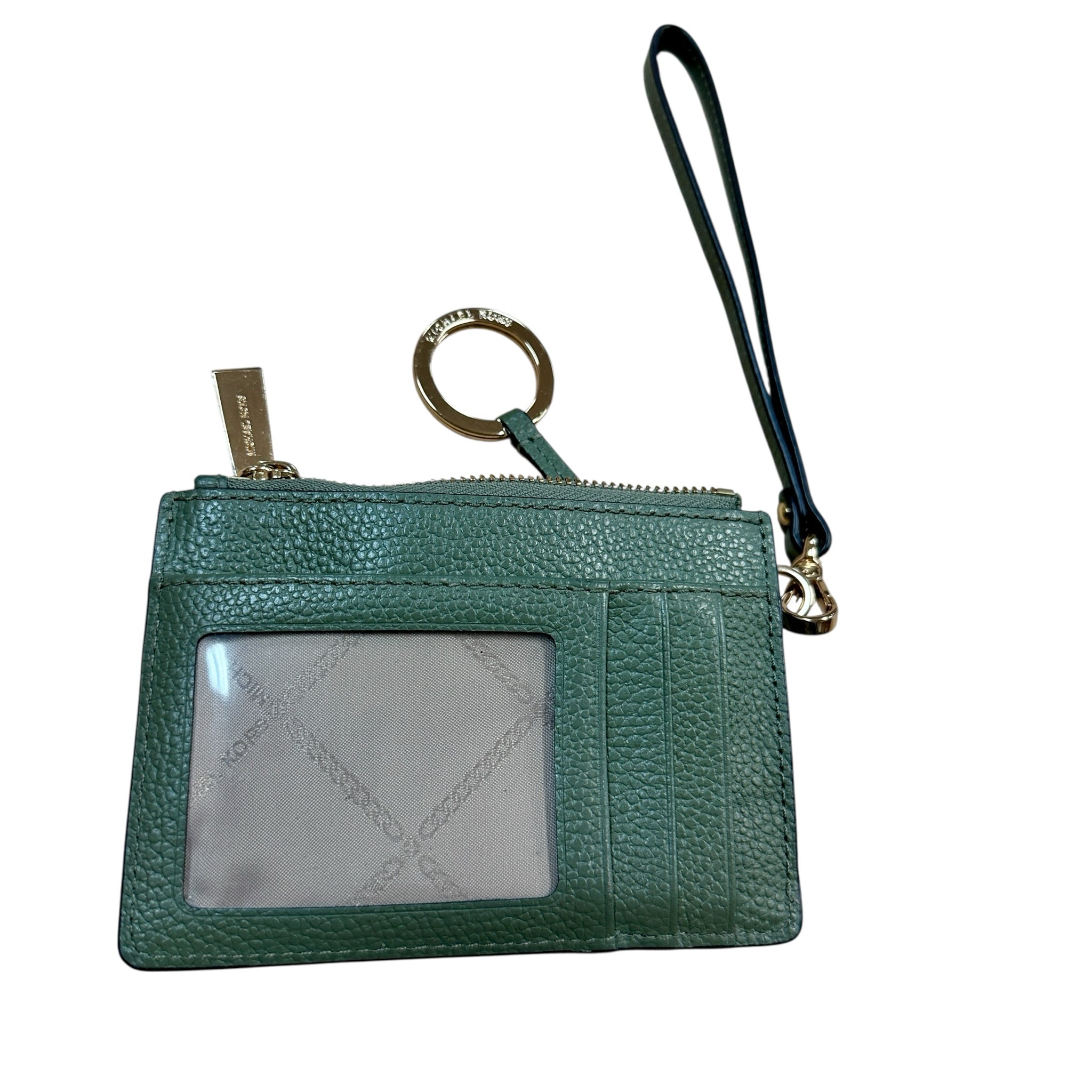 Michael Kors Green Pebbled Leather Coin Holder