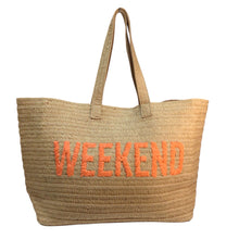 Load image into Gallery viewer, Fashion Tan "Weekend" Straw Bag