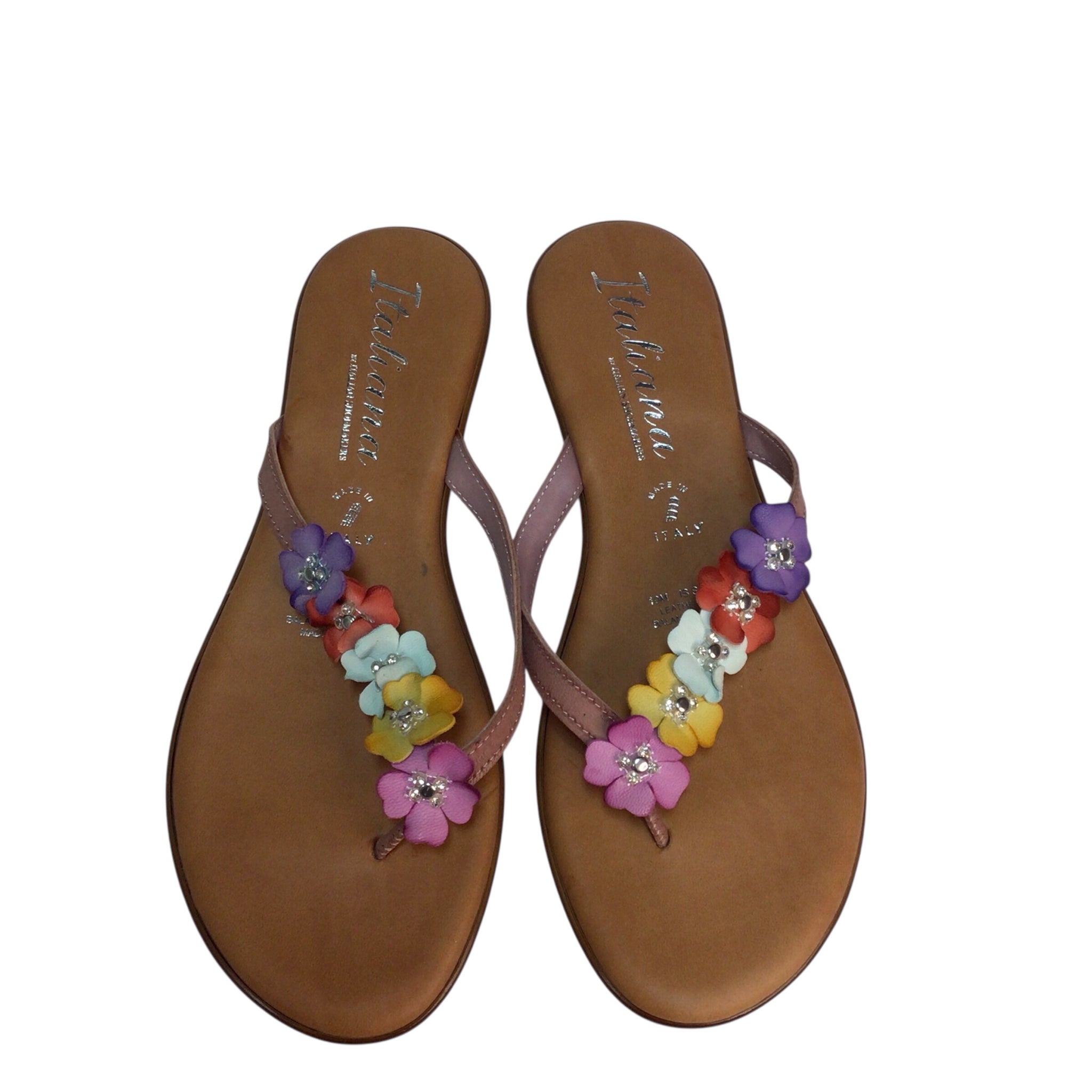 Italian Shoemakers Leather Sandals Size 10M