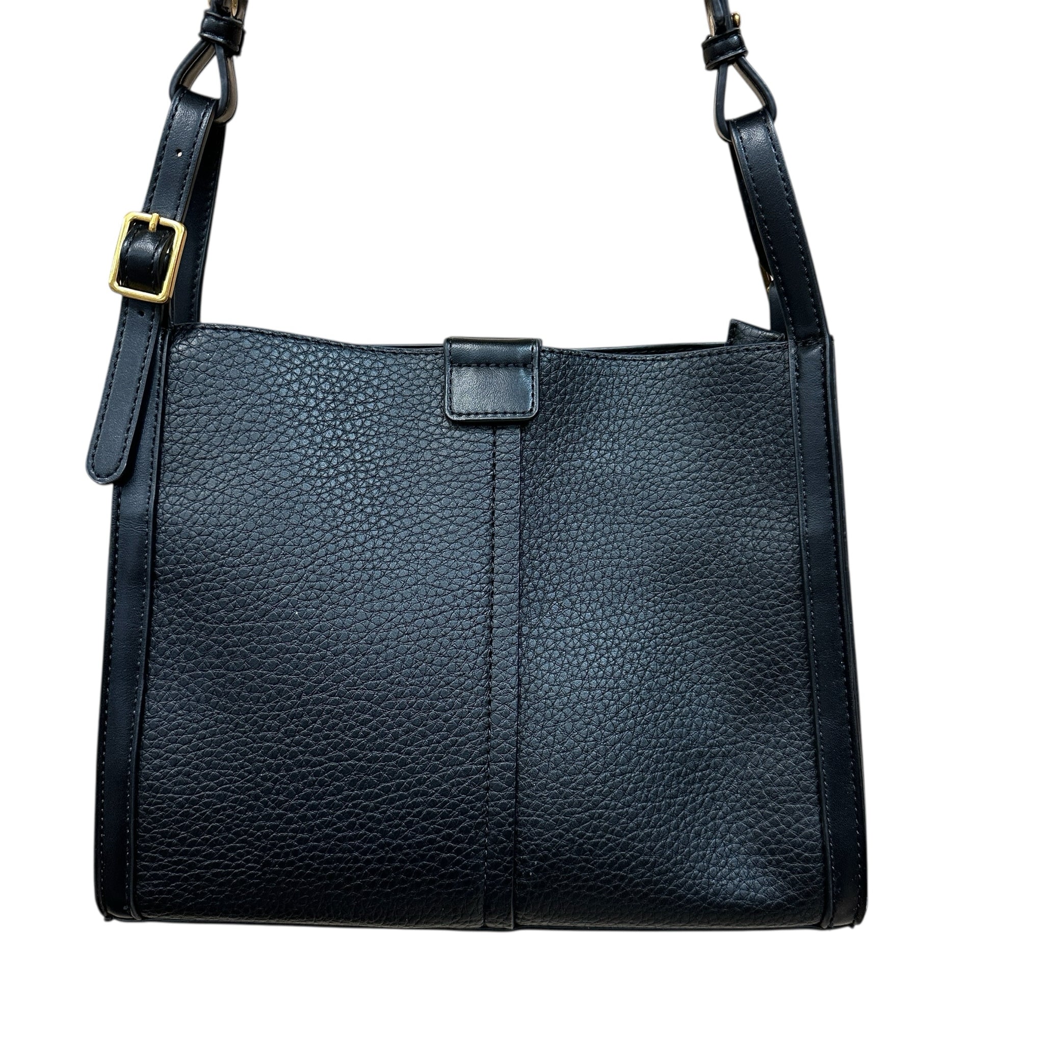 Antik Kraft Black Vegan Leather Shoulder Bag