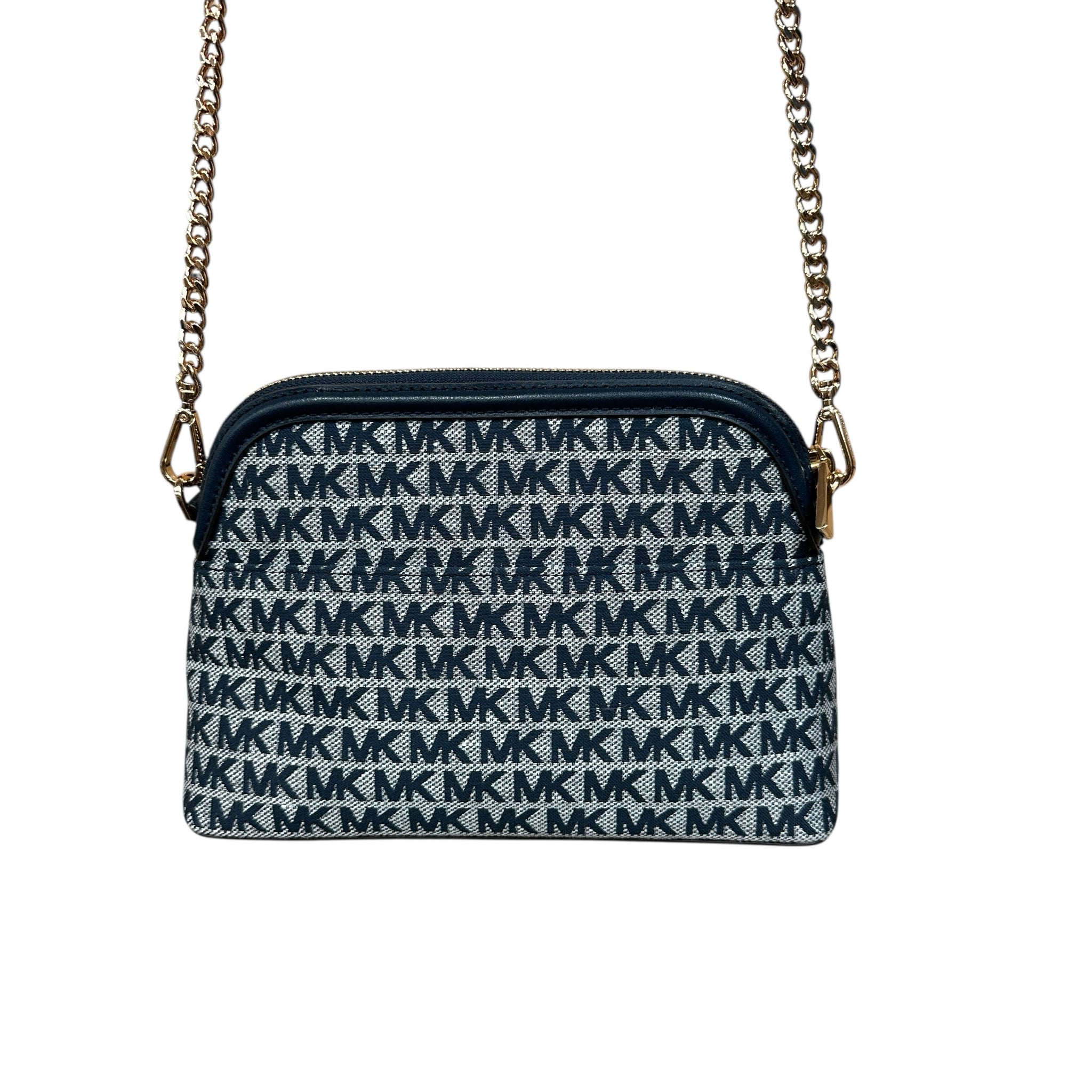 Michael Kors "Mott" Signature Canvas Navy Crossbody Bag