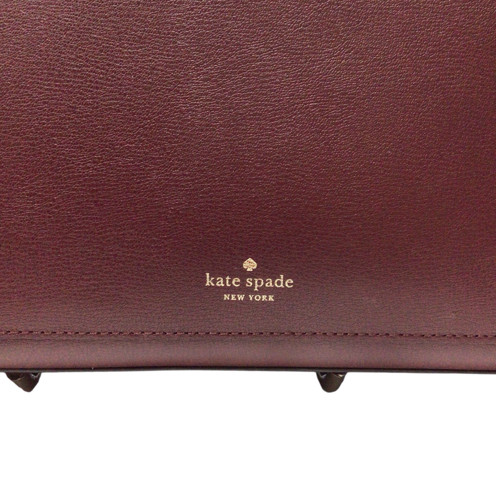Kate Spade Adel Large Leather Tote Handbag Cherrywood