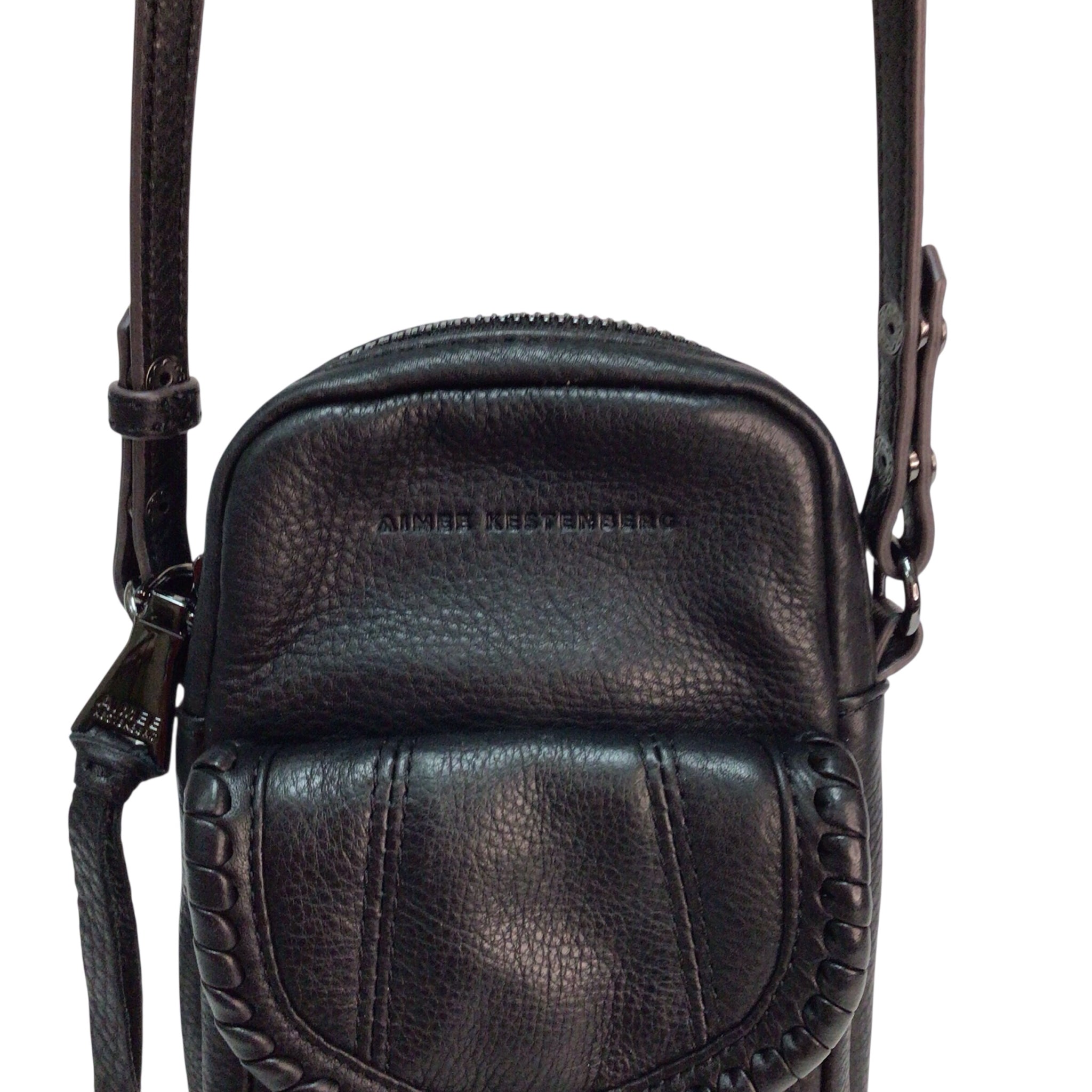Aimee Kestenberg Leather Intention Phone Crossbody Bag Wristlet Black