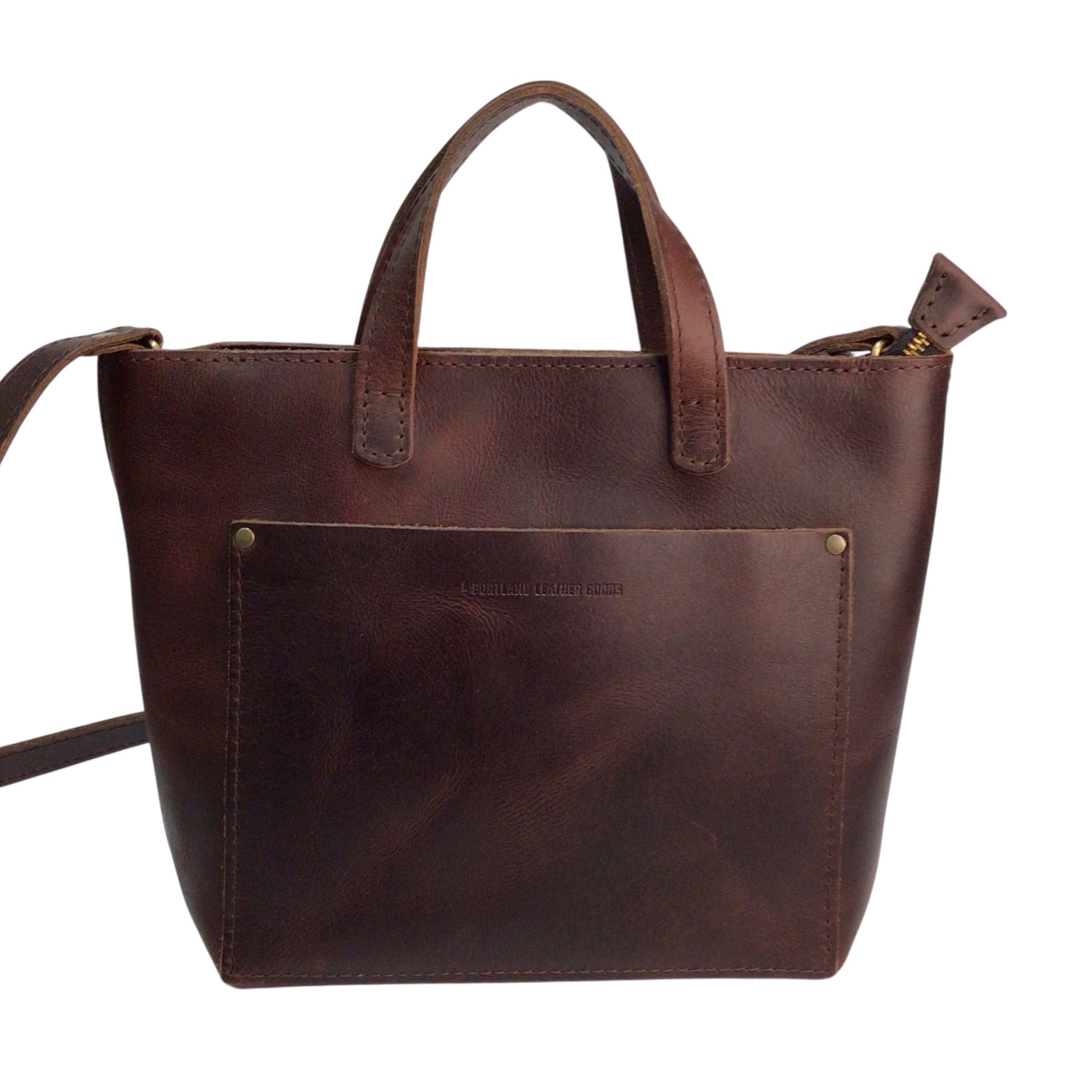Portland Leather Brown Crossbody Satchel Handbag