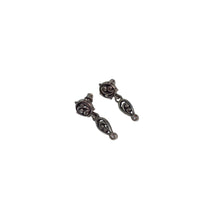 Load image into Gallery viewer, Brighton Silver Toned Scroll Dangling Post Earrings