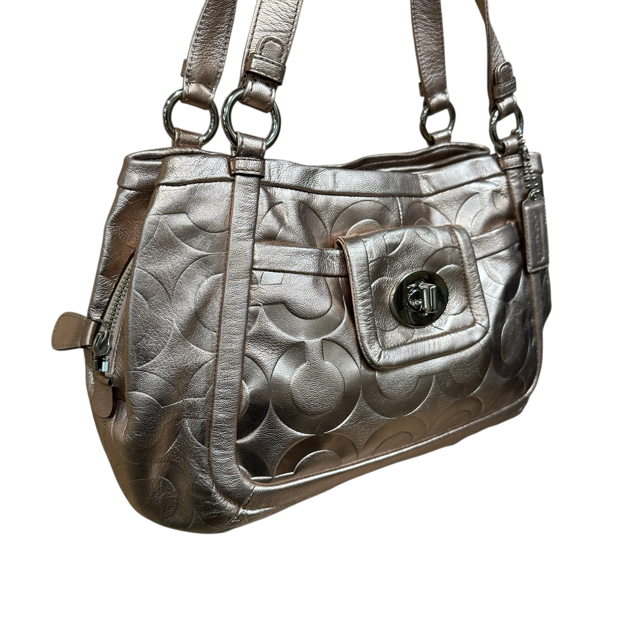 Coach Rose Gold Metallic Shoulder Bag 13608P