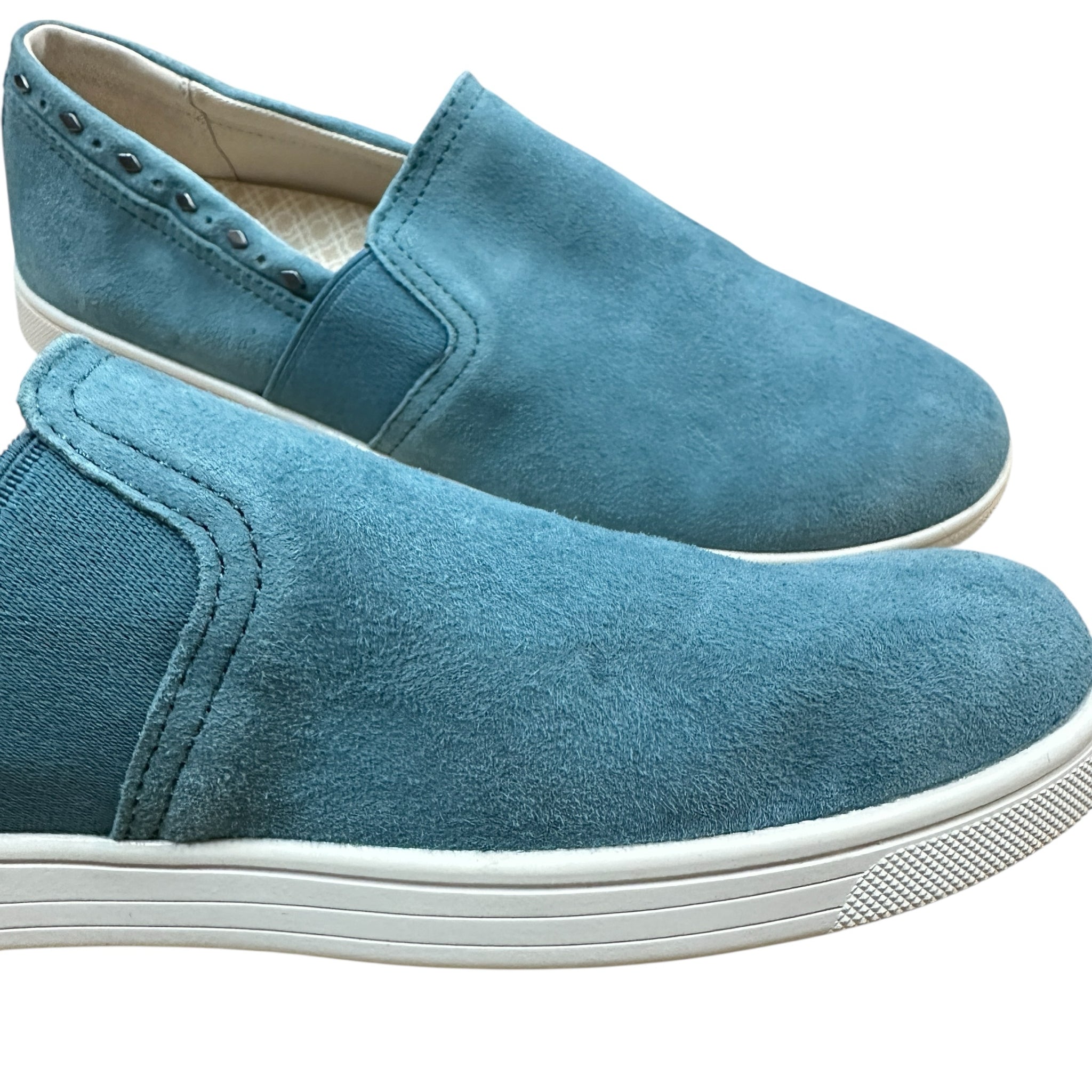Spenco "Santa Barbara Rivet" Slip On Blue Suede Sneaker Size 10